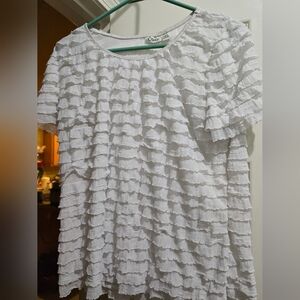 Frilly White Top